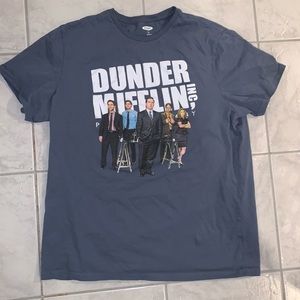 The Office - Dunder Mifflin shirt - dusty blue - Old Navy XL unisex